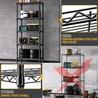 M MZG 1250 lbs 5 Tier Shelf Metal Storage Shelves Wire Rack Closet Organizers - Image 6