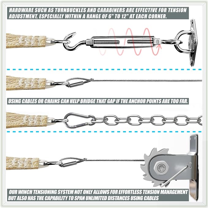 Amgo Custom Size 14' x 14' x 14' Sand Beige Triangle Sun Shade Sail UPF50+ - Image 7