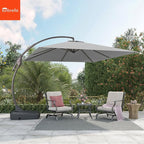 Grand patio Sunbrella 10x10 FT Large Cantilever Square Umbrella, Charcoal | - Image 2