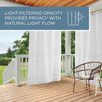 TOWN & COUNTRY BASICS Cabana Solid Heavyweight Indoor Outdoor Curtains - Image 8