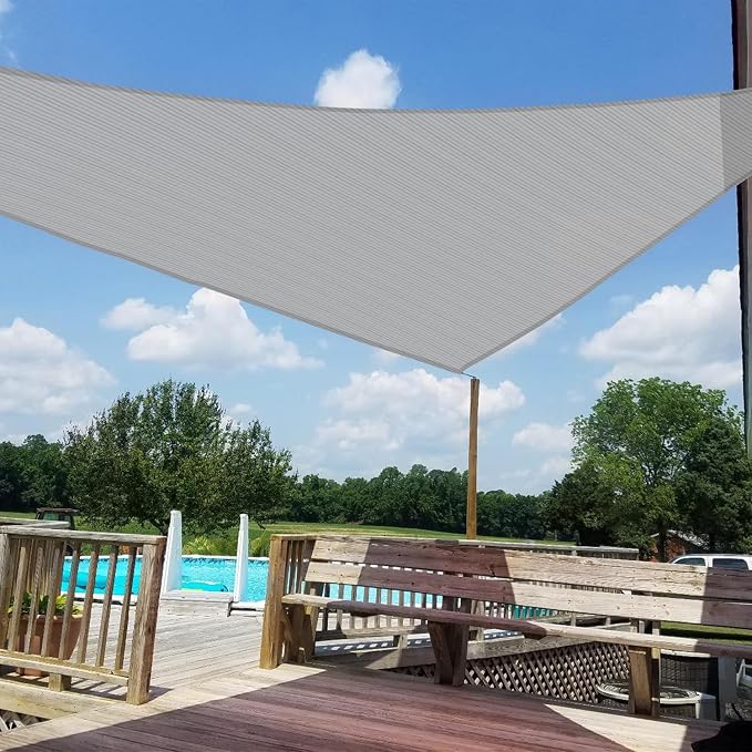 Windscreen4less 11' x 11' x 11' Sun Shade Sail Triangle Outdoor Canopy Cover UV by Windscreen4less