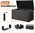 Outdoor Deck Storage Box, Resin Deck Boxes Indoor and outdoor, Waterproof - Image 7