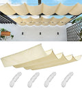 Retractable Waterproof Wave Awning Cover 10' x 23' by WoaceSunShadeSail