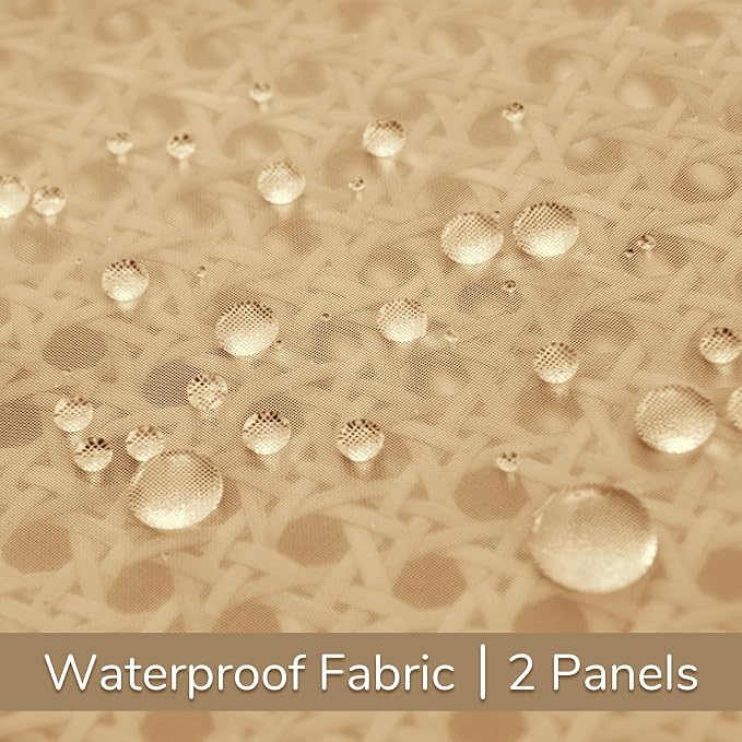 Outdoor Sheer Curtains for Patio Waterproof, 2 Panels Rod Pocket Indoor/Outdoor - Image 5