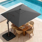 10' X 10' Patio Umbrella Cantilever Outdoor Rectangle Umbrella, Heavy Duty - Image 9