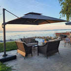 Hoteel Outdoor Patio Umbrella - 10ft Cantilever Umbrella by HOTEEL