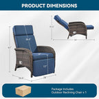 Zero Gravity Wicker Patio Recliner Chair - Image 2