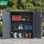 EHHLY Heavy Duty Small Storage Cabinet Outdoor Weatherproof, 14 Cuft Garage - Image 7