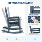 HDPE Rocking Chair Outdoor Set of 4 - Image 5