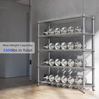 M MZG 3500LBS 59" W 5 Tier Storage Shelves Rack Metal Wire Shelving Unit - Image 6
