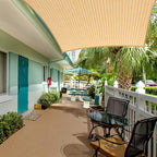 Eden's Decor Straight Flat-Edged Sun Shade Sail Rectangular 16' x 18' Beige - Image 7