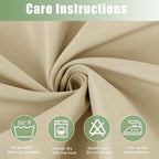 Extra Wide Outdoor Curtains for Patio Waterproof 6 Pcs 110x95 Inch Cream | - Image 6