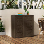Mrosaa Storage Box Outdoor Caninet, Resin Indoor Storage Box Waterproof Outdoor - Image 7
