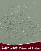 Grommet Outdoor Curtains for Patio Waterproof 8 Pcs 54x120 In Sage Green | - Image 2