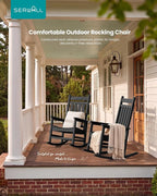 SERWALL Outdoor Rocking Chair, Oversized Rocking Chair - Image 7
