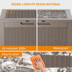 PatioZen 30 Gallon Resin Deck Box, Lockable Patio Outdoor Storage Box - Image 5