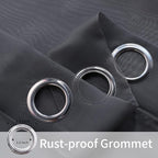 BONZER Outdoor Sheer Curtains for Patio Waterproof 2 Panels | Grommet Light - Image 3