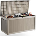 320 Gallon Outdoor Deck Box, Lockable Waterproof Outdoor Storage Boxes by MAIUSCOLI