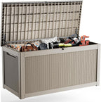320 Gallon Outdoor Deck Box, Lockable Waterproof Outdoor Storage Boxes by MAIUSCOLI