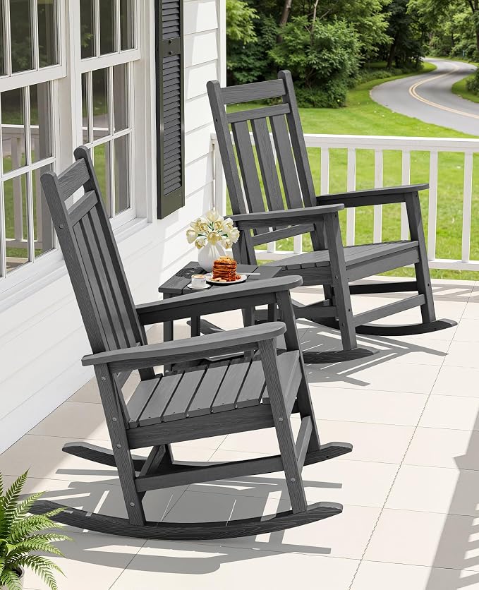 Oversized Outdoor Rocking Chair, HDPE Patio Rockers - Image 2
