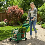 Garden Seat with Wheels, Rolling Garden Stool Heavy Duty Gardening Cart with - Image 7