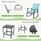 Shintenchi 3 Piece Rocking Bistro Set, Outdoor Furniture - Image 5