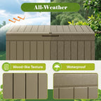 Flamaker Outdoor Storage Box 80 Gallon Resin Waterproof Deck Box | Delivery Box - Image 7