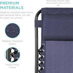 Best Choice Products Set of 2 Adjustable Steel Mesh Zero Gravity Lounge Chair - Image 7