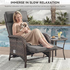 Zero Gravity Wicker Patio Recliner Chair - Image 3
