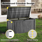 230 Gallon Large Outdoor Storage Box, UV Resistant Resin Deck Box, Hydraulic - Image 4