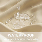 RYB HOME Extra Wide Outdoor Curtains 2 Panels or Patio Waterproof | Blackout - Image 5