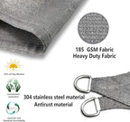 Tronssien Rectangle 10'x10' Sun Shade Sail, 95% UV Blockage Canopy Awning - Image 6