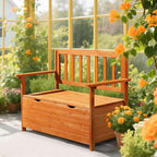 VINGLI Outdoor Storage Bench, Large Wood Deck Box - Image 8