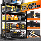 72''H 35''W Storage Shelves Garage Shelving, Adjustable Garage Shelves - Image 4