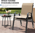 Patio Dining Chairs Set of 4, Outdoor Stackable Dining Chairs High Back - Image 4