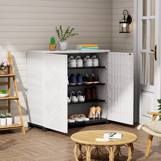 ZZM Indoor/Outdoor Storage Cabinet Waterproof, All Weather Outdoor Storage - Image 5