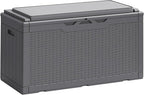 Greesum 100 Gallon Resin Deck Box Large Outdoor Storage Boxes by BuynowfromGreesum