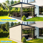 Amagenix 90% Pergola Shade Cover 10' X 15' Sun Shade Cloth - Image 5
