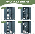 Outdoor Storage Shed with Floor & Adjustable Shelves, Wooden Garden Tool - Image 5