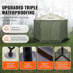 VEVOR Pop Up Gazebo Screen Tent 6 Sided Canopy Sun Shelter - Image 3