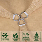 Sun Shade Sail 16' x 16' x 16' Sand Triangle Shade Canopy | Outdoor sun shade - Image 5