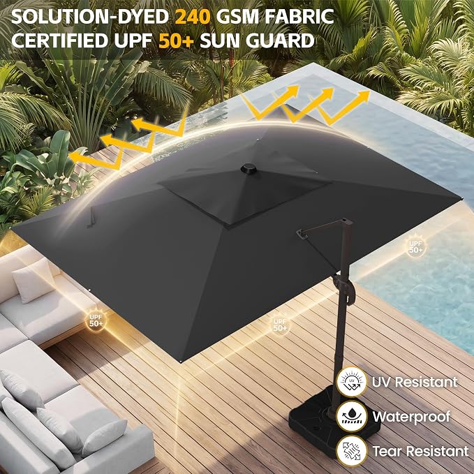 9x12 FT Patio Cantilever Umbrella - Image 3