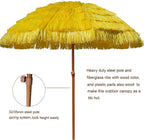 AMMSUN 7.5ft Hula Thatched Hawaiian Tiki Patio Beach Umbrella - Image 3