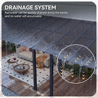 Aoxun 18’x10’ Gazebo with Aluminum Frame & Polycarbonate Panel, Outdoor Patio - Image 7