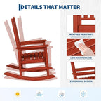 HDPE Rocking Chair Outdoor Set of 2 - Image 6
