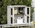 Outdoor Storage Cabinet Waterproof, Resin Garage and Laundry Room Wall Mounted - Image 5