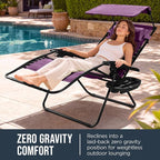 Best Choice Products Oversized Padded Zero Gravity Chair w/Canopy Headrest Cup - Image 3