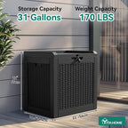 YITAHOME 32 Gallon Outdoor Storage Box | Water Resistant Resin Deck Box - Image 5