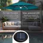 Best Choice Products 10ft Solar LED Offset Cantilever Hanging Market Patio - Image 4