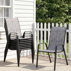 TLSUNNY Patio Chair, Outdoor Stackable Textilene Chairs Set of 8, by TLSUNNY
